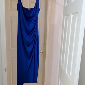 Elegant Blue Sleeveless Dress